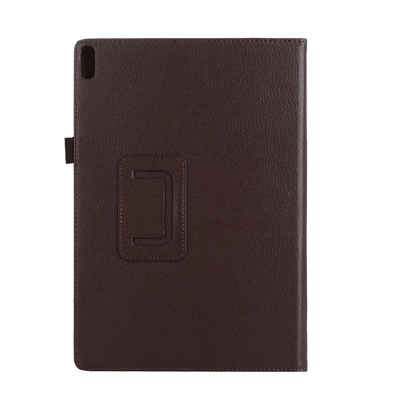 Чехол для lenovo Tab 4 10 TB-X304F X304L X304 из искусственной кожи, чехол для планшета, подставка для lenovo TAB4 10," Plus TB-X704F/L, пленка+ ручка - Цвет: Коричневый