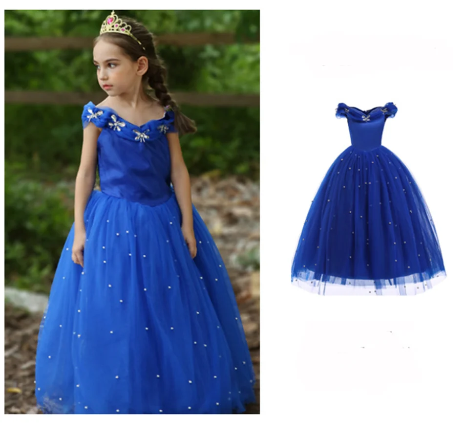 

Little Girls Princess Elegant Cinderella Dress Clothes Halloween Carnival Party Robe Dress Up Costume Fantasia Cosplay Vestidos