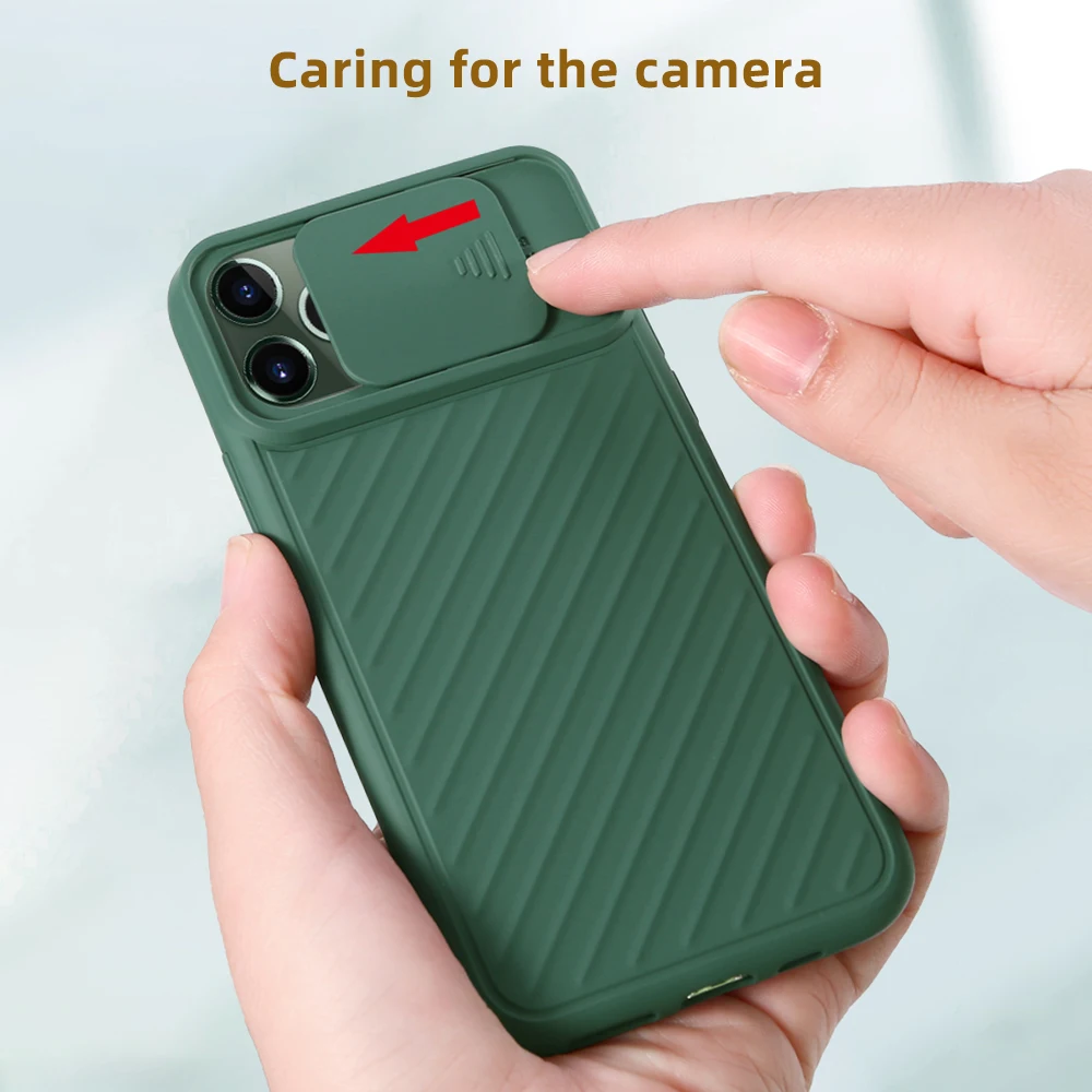

Hot Deals Cell Phone Case Wholesale for iPhone 12 11 Pro Max, Camera Sliding Lens Protective Mobile Phone Case Colorful TPU Case