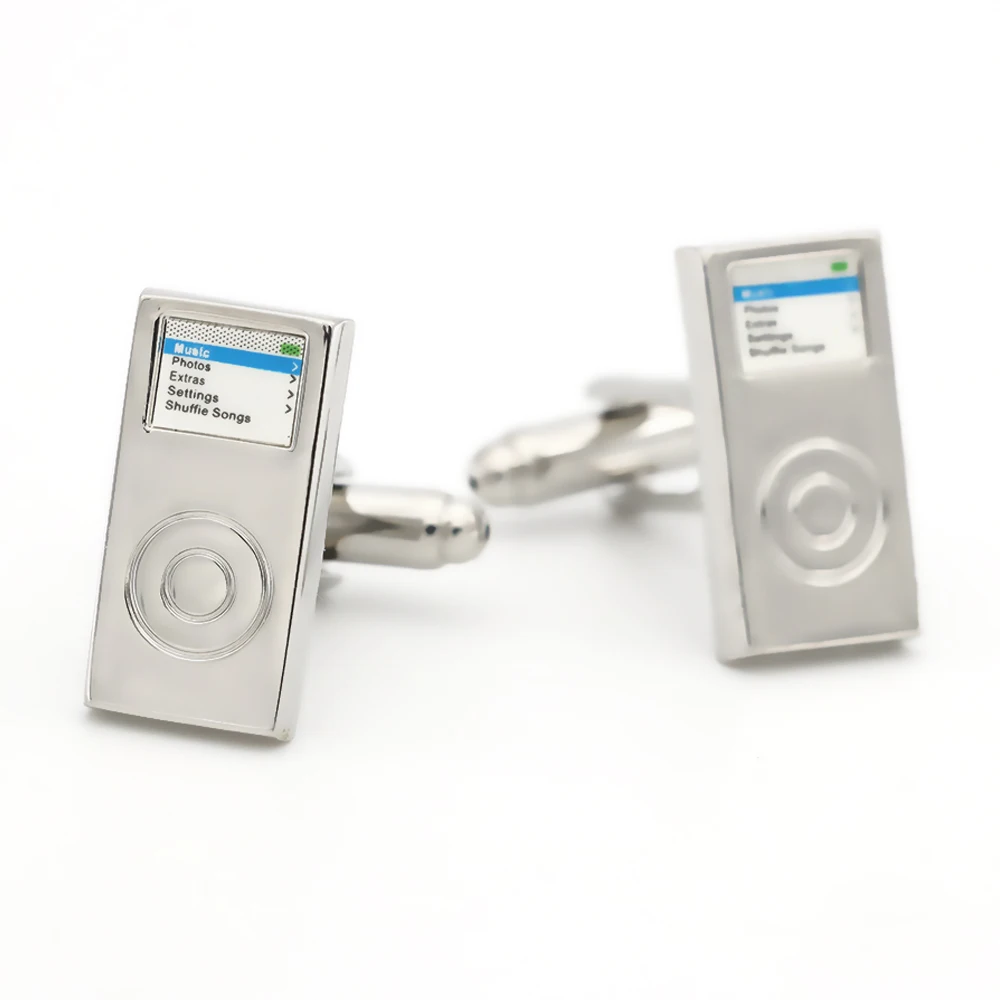 Музыкальный плеер запонки для мужчин Мода MP3 дизайн качество латунный материал