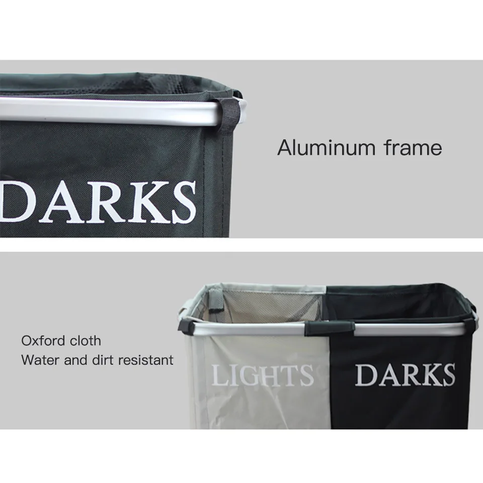 Складная сумка для белья корзина хранения грязной одежды чехол сбора с 2 секциями