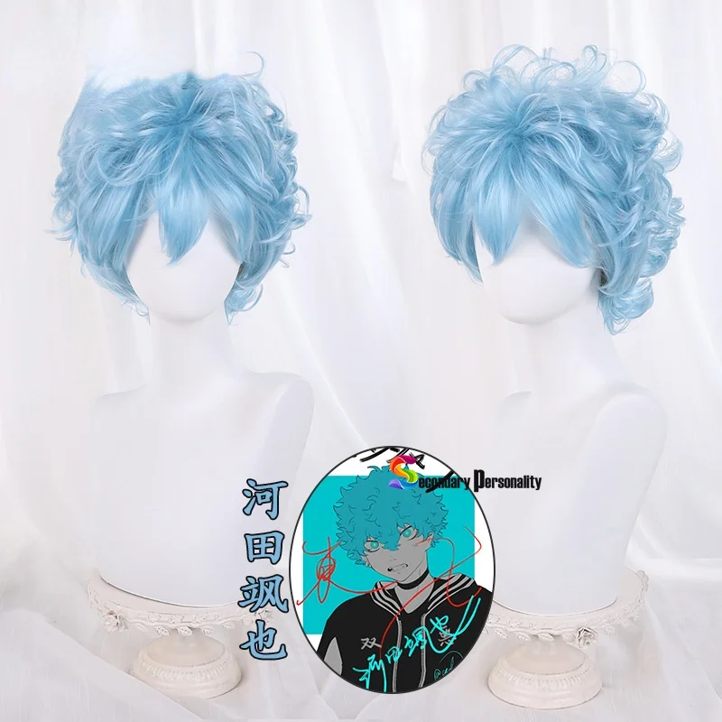 

Tokyo Revengers Souya Kawata Wig Anime Cosplay Soya Smiley Angry Wave Hair Anime Accessories Synthetic Light Blue Brown Wigs