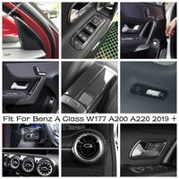carbon fiber interior ac door handle storage armrest box cover trim for mercedes benz a class w177 a200 a220 2019 2022