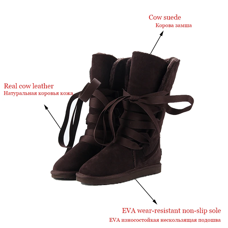 Женские зимние сапоги из натуральной кожи на зиму|snow boots|fashion winter bootswinter boots |