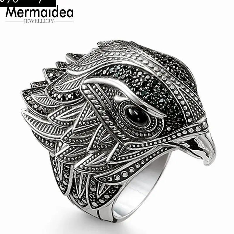 Коктейльное кольцо элегантное посеребренное Falcon подарок для женщин и мужчин