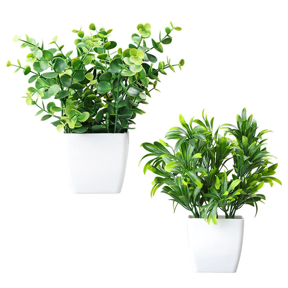 

Magnolia Potted / Eucalyptus Potted Artificial Potted Artificial Green Grass Plant Desktop Artificial Flowers Decoration