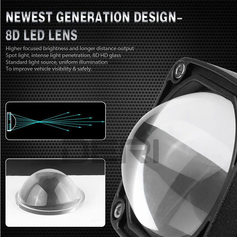 2-дюймовые светодиодные лампы для внедорожников грузовиков квадроциклов 12 В 24 |