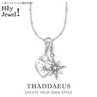 Ожерелье с подвеской лояльная звезда и сердце, медальон, Зимняя мода 2019, Винтажные Ювелирные изделия, Европейский стиль, Стерлинговое Серебро 925 пробы, бижутерия, подарок для женщин