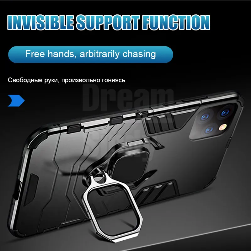 Роскошный бронированный противоударный чехол для телефона айфон 11 про X XR XS макс 7