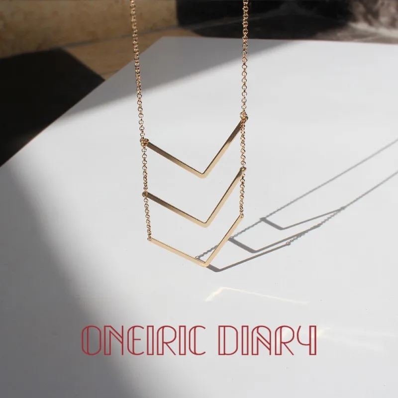 Ожерелье ONEIRIC с геометрическим рисунком для женщин массивное модное Ювелирное