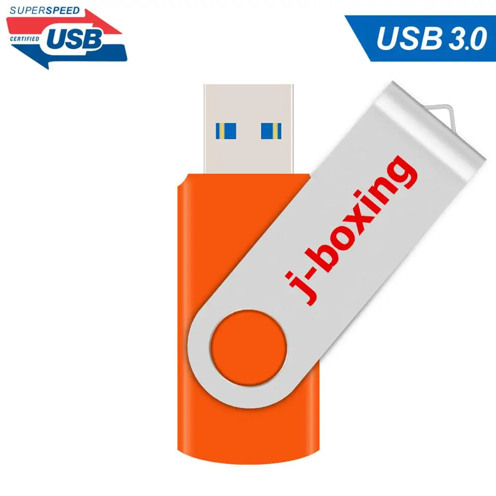 Оранжевый флеш-накопитель J-boxing USB 3 0 16 ГБ металлическая вращающаяся флеш-карта