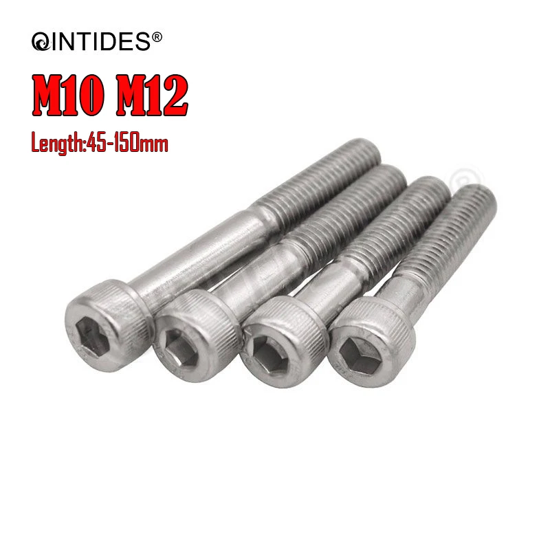 Винты с шестигранной головкой QINTIDES M10 M12 частично резьбовые шестигранные винты из