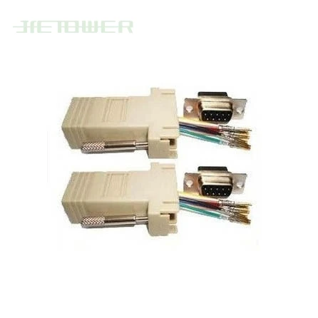 RJ45 Женский к DB9 RS232 мужской com порт Модульный адаптер удлинитель Новый для DIY 100