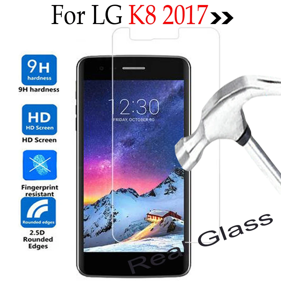 

Закаленное стекло для lg k8 версии 2017 протектор экрана hd для lg k8 2017 стеклянная Защитная пленка 2.5d защитное стекло