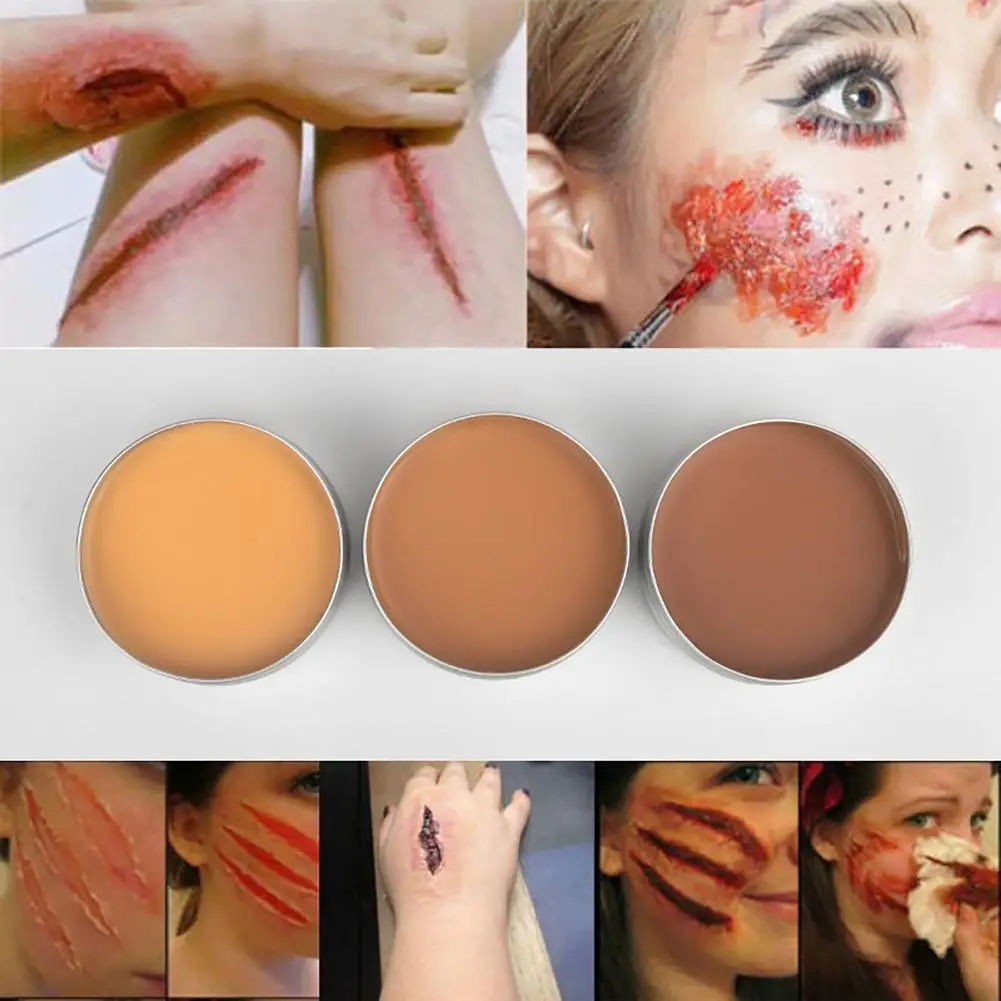 Shaping Special Effect Body Makeup Simulation Scar Wound Skin Waterproof Film Fancy Halloween Paint Cosplay Wax | Красота и здоровье