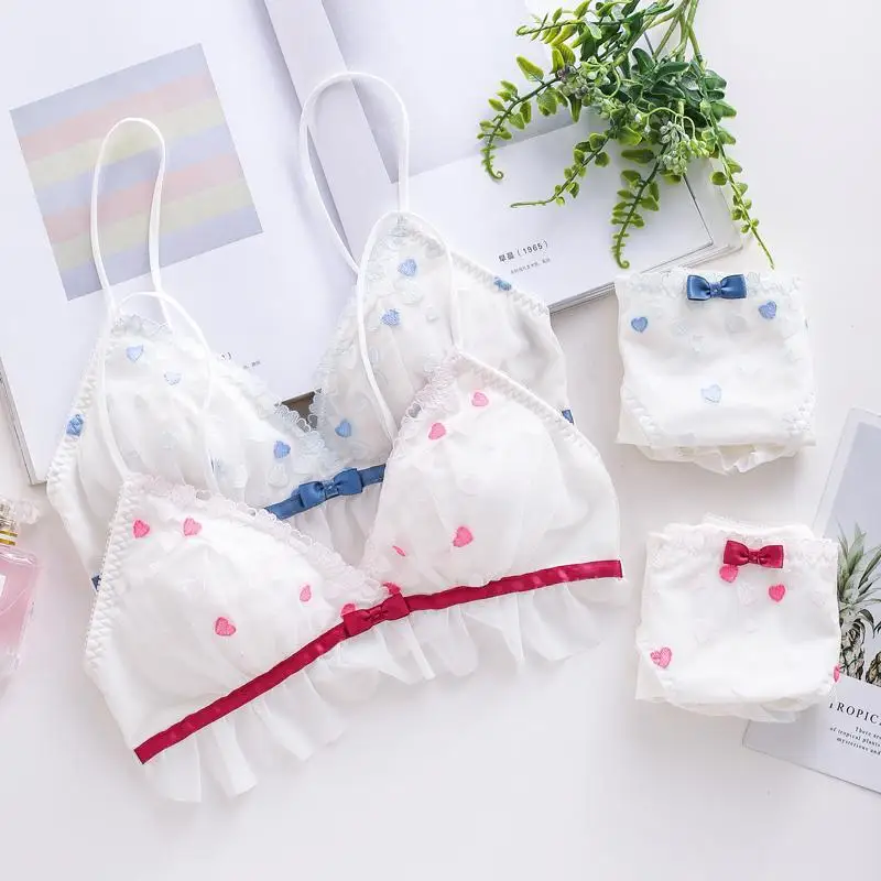 Дамское нижнее белье и бюстгальтер комплекты для молодых девушек японский