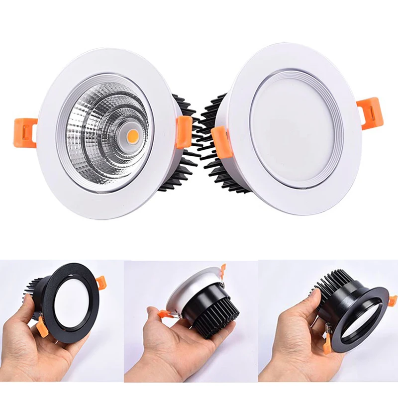 

Приглушаемые светодиодные светильники 3W5W7W9W12W15W1 8W, Epistar, чип COB, фонари для домашнего освещения