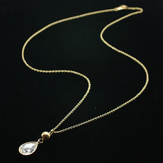 Лидер продаж, длинное ожерелье DYRBERG/KERN из драгоценных камней в форме капли воды, покрытое золотом, сверкающее ожерелье из австрийского хрусталя, в наличии