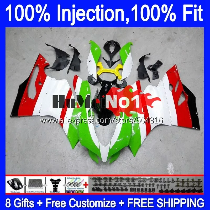 

Injection For DUCATI Panigale 899 1199 S 1199R 120MC.14 899S green red blk 12 13 14 15 16 1199S 2012 2013 2014 2015 2016 Fairing