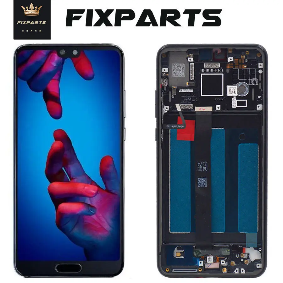 Оригинальный ЖК дисплей для Huawei P20 дигитайзер сенсорного экрана в сборе с рамкой