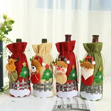 Новогодний Веселый Рождественский Санта винный чехол для