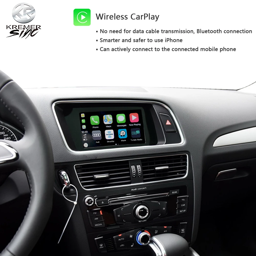 Беспроводной Apple CarPlay Android Авто модернизация для Audi Q1 Q2 Q3 Q5 Q7 Mirror Link MMI2G MMI3G MIB B8 B9 |