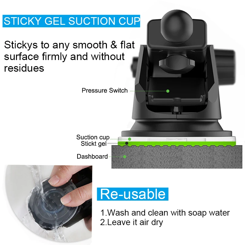 Universal Magnetic Car Phone Holder For iphone 8 plus Suction Cup Car Phone Mount For Car Windshield&Dashboard Magnet Holder