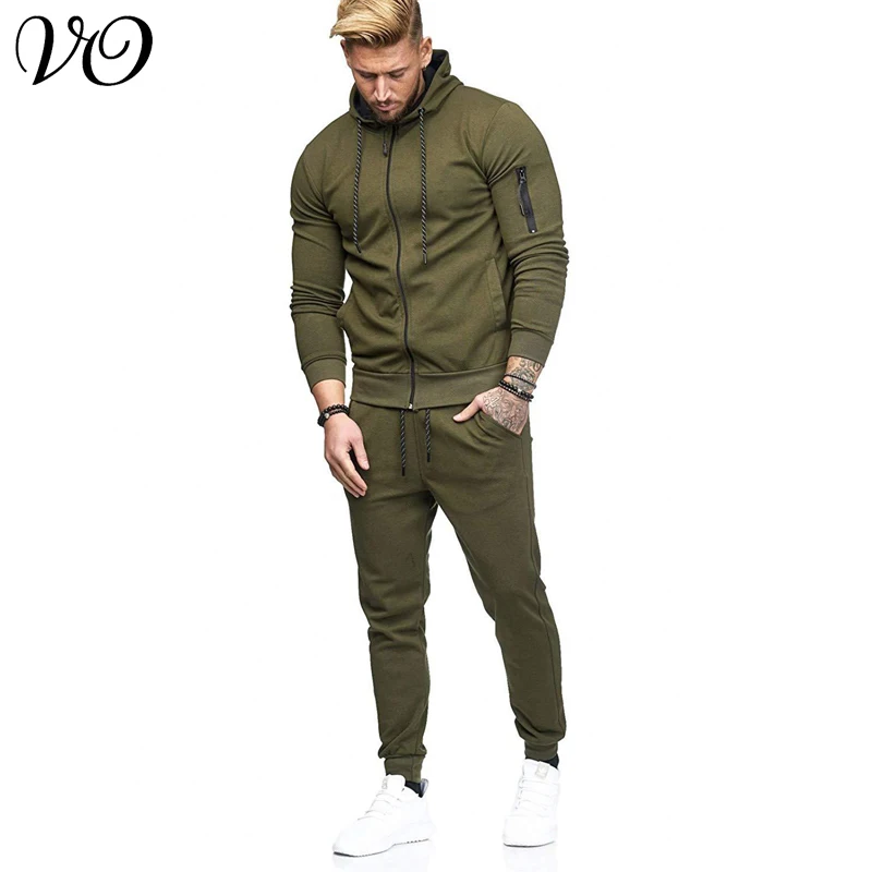 

Jogger new 2021 streetwear casual men's suit fashion hooded zipper jacket hoodie plus men's trousers fitness sportswear