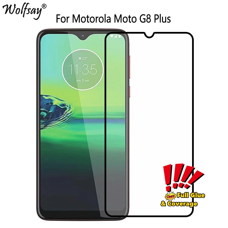 Закаленное стекло для Motorola Moto G8 Plus защита экрана полное покрытие Защитное