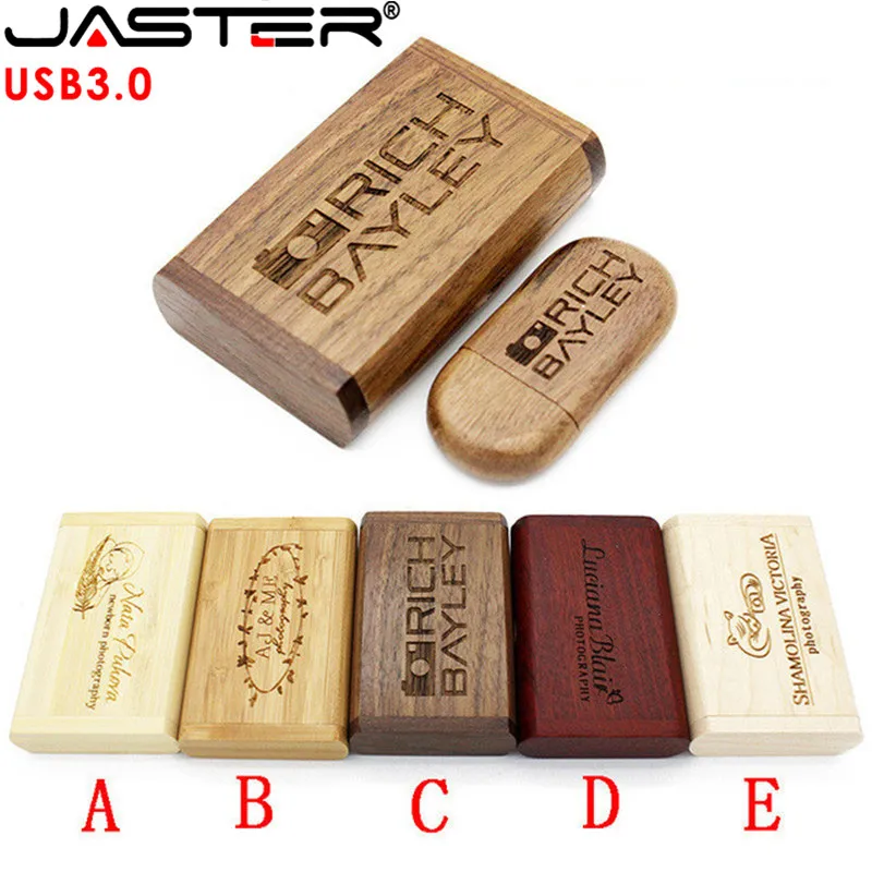 JASSTER-unidad Flash USB 3,0 con logotipo personalizado, pendrive con caja de embalaje,...