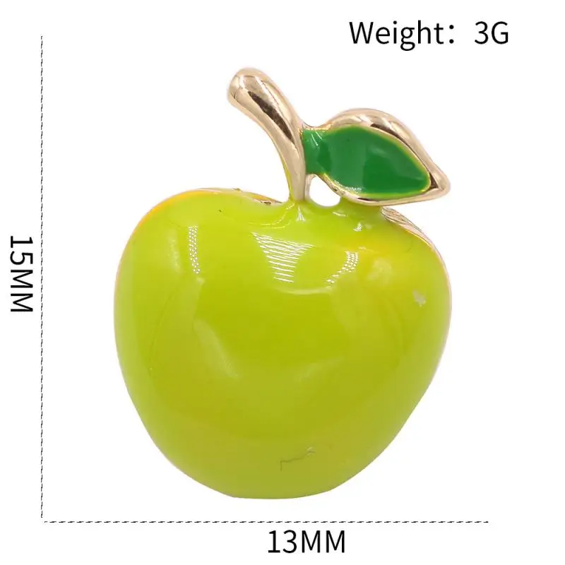 Зеленые броши в виде яблок для женщин товары вечеринок модные аксессуары эмаль