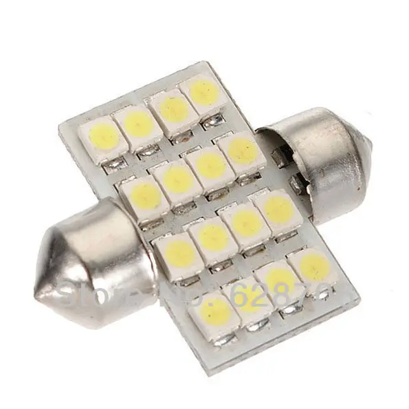 5PCS 16 SMD LED 1210 31mm Car Interior Dome Festoon Bulb Light Lamp White DC 12V | Автомобили и мотоциклы