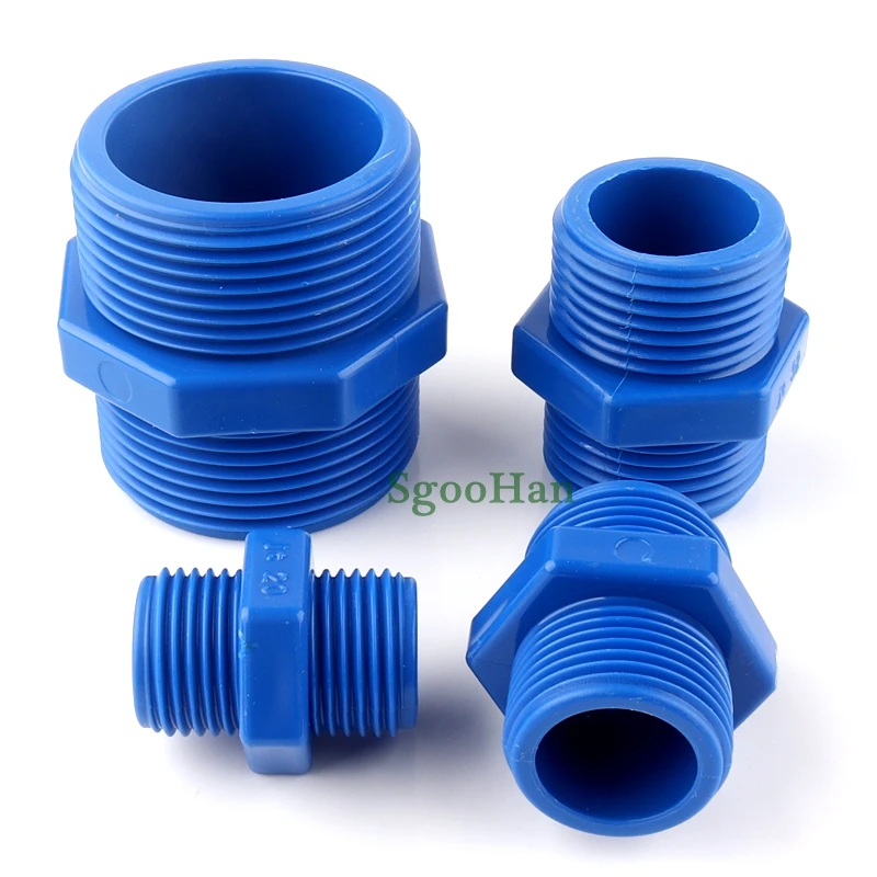 10~50pcs 1/2&quot~2&quot Male Thread PVC Pipe Nipple Connector Aquarium Fish Tank Joint Fittings Hydroponic Planting Frame Tube Parts - купить