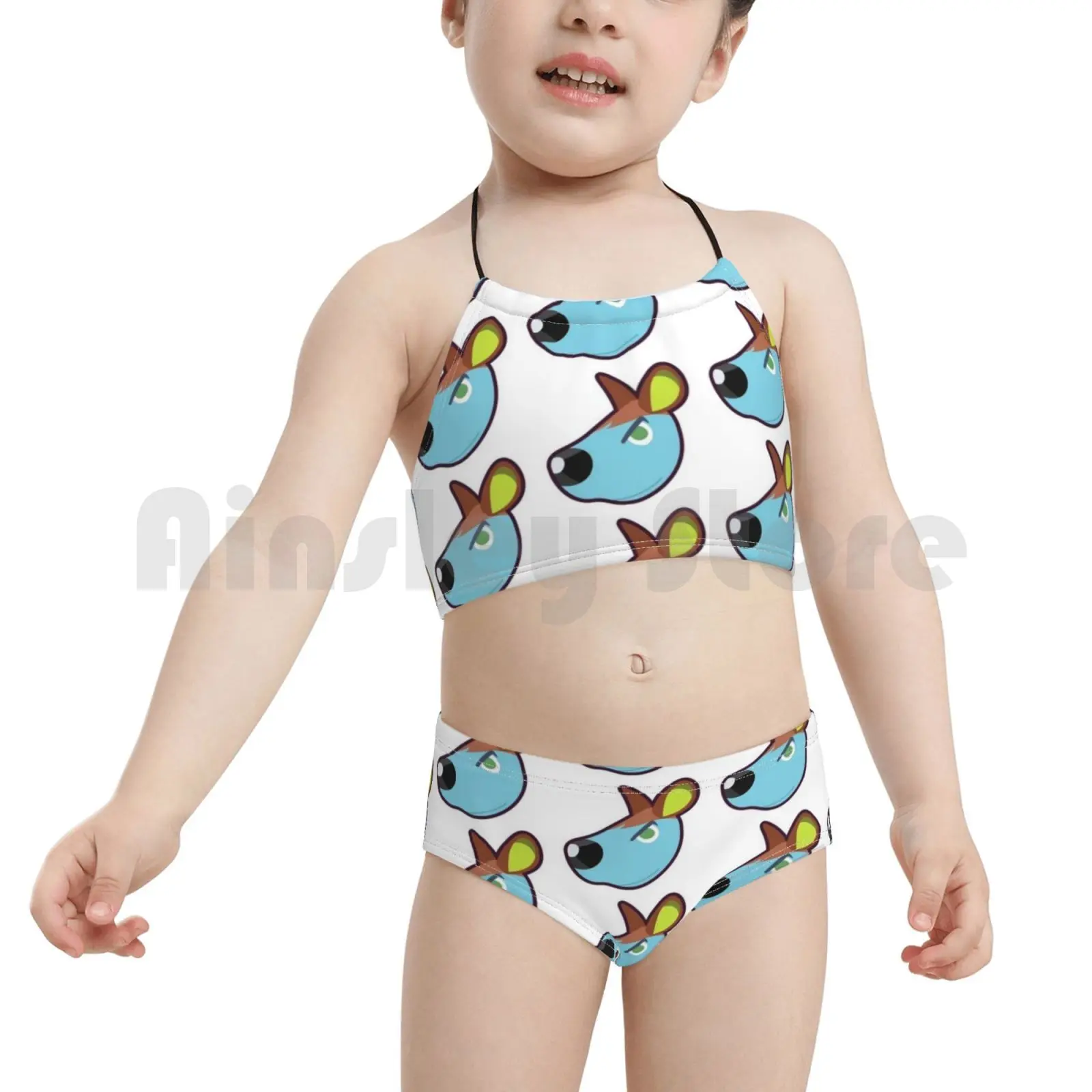 

Swimwear Bikini 1 Piece Women 2 Pieces Animal Animal Animal New Horizons Animal New Leaf Acnh Acnl Horse Blue Horse