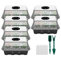 12 cells greenhouse propagation box tray indoor mini greenhouse propagation set with lid ventilation garden planting supplies