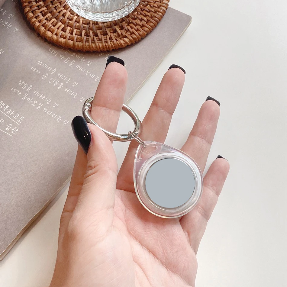 

2Pcs Transparent Protective Case For AirTag Case silicone Anti-lost Case for Air Tags Locator Tracker clear Protection Cover