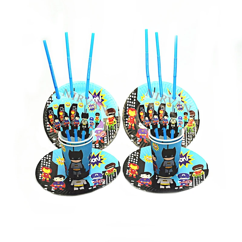 Набор одноразовых тарелок и чашек 30/60 шт.|Одноразовая посуда для вечеринок| |