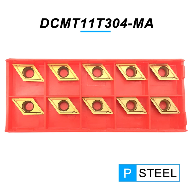 

10PCS DCMT11T304 MA PC4025 High Quality Carbide Inserts External Turning Tool DCMT 11T304 CNC Lathe Cutter Tool For Hard Steel