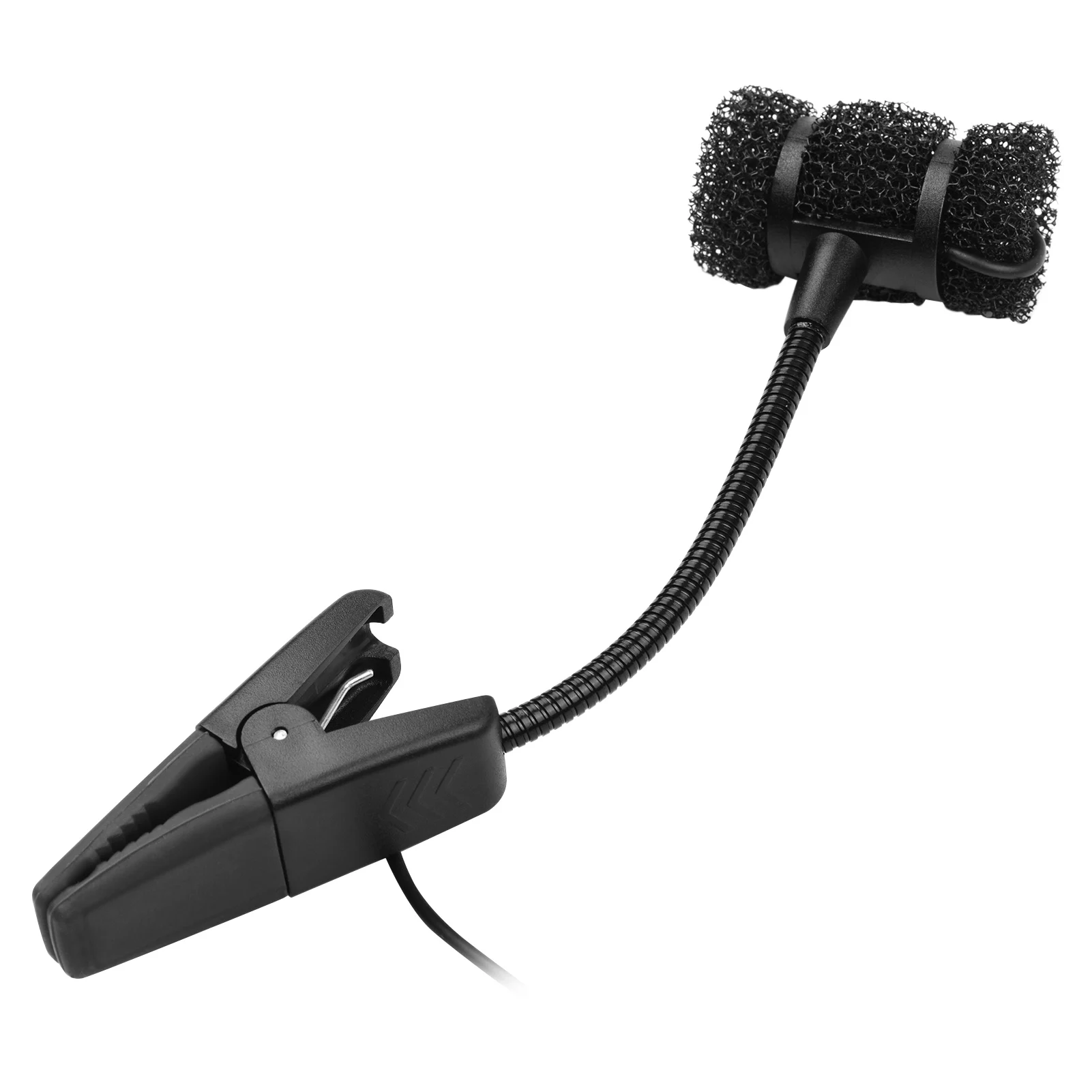 

Wired Saxophone Microphone Clip-on Condenser Mic 3.5mm Plug with 6.35mm Conversion Plug for Horns Trumpets Clarinets Saxophones