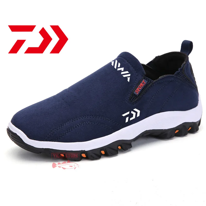 

2021 New Daiwa Men Fishing Shoes Waterproof Wear-resisting Leather Shoes Outdoor Breathable Sport Shoes Climbing Fishing Shoes