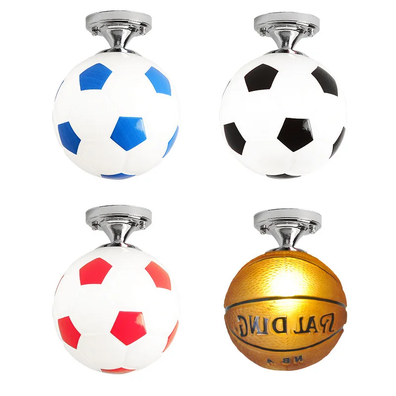 

220V LED ceiling Lights Wall Lamp modern simple color football chandelier for indoor Living Room Bedroom room Decorative light
