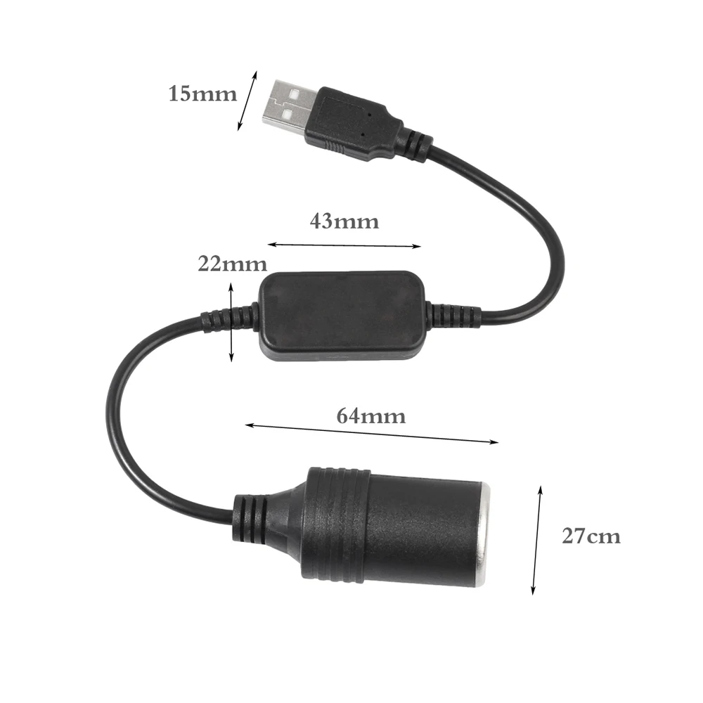 Переходник адаптер с проводным контроллером и USB портом на 12 В гнездо для