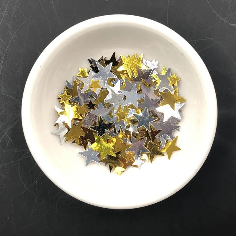 

10g 10mm Mixed color Five Star shape loose sequins for Nail Art DIY artesanato clothing Paillette Accessory Lentejuelas craft