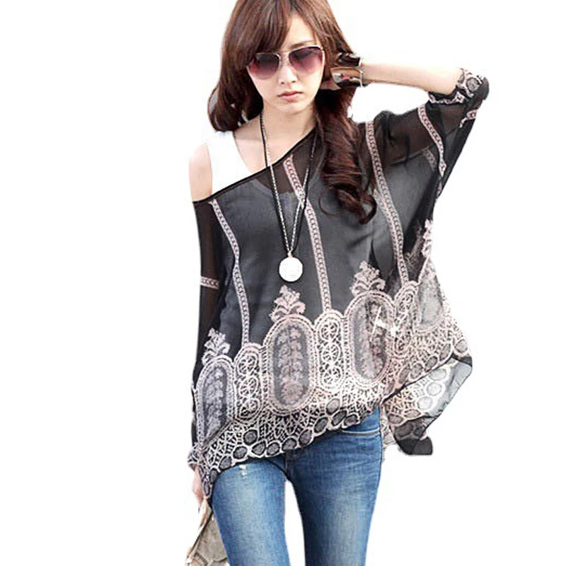 2015 весна лето женское шифоновое мини пляжное платье топ с рукавом летучая мышь и