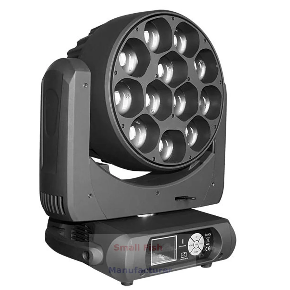 12X40W RGBW 4IN1 LED Lyre Moving Head Light Wash Zoom освещение вечеринки Dj сценический свет ночной клуб