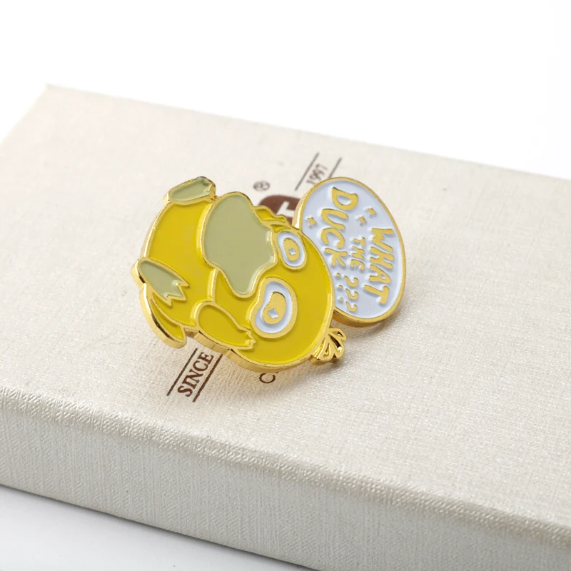 Эмалированные металлические броши в виде милых мультяшных животных с