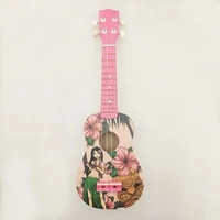 21 inch pink girl four string guitar uklele instrument ukulele bass guitar 4 string