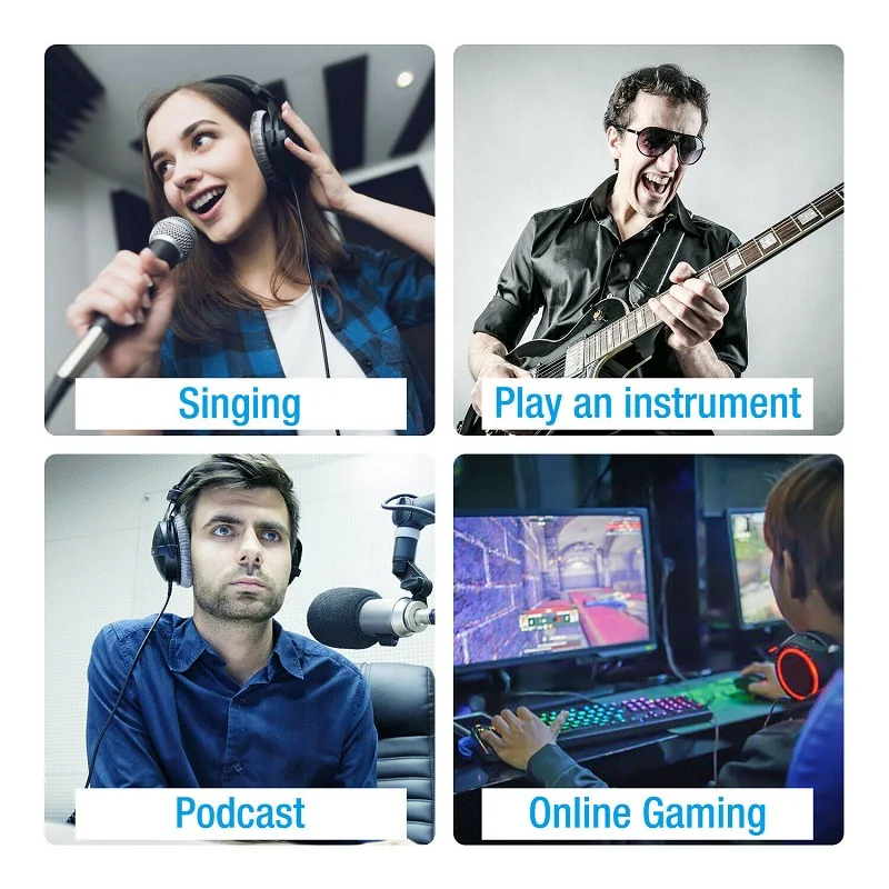 Новый профессиональный USB конденсаторный микрофон с подставкой для штатива