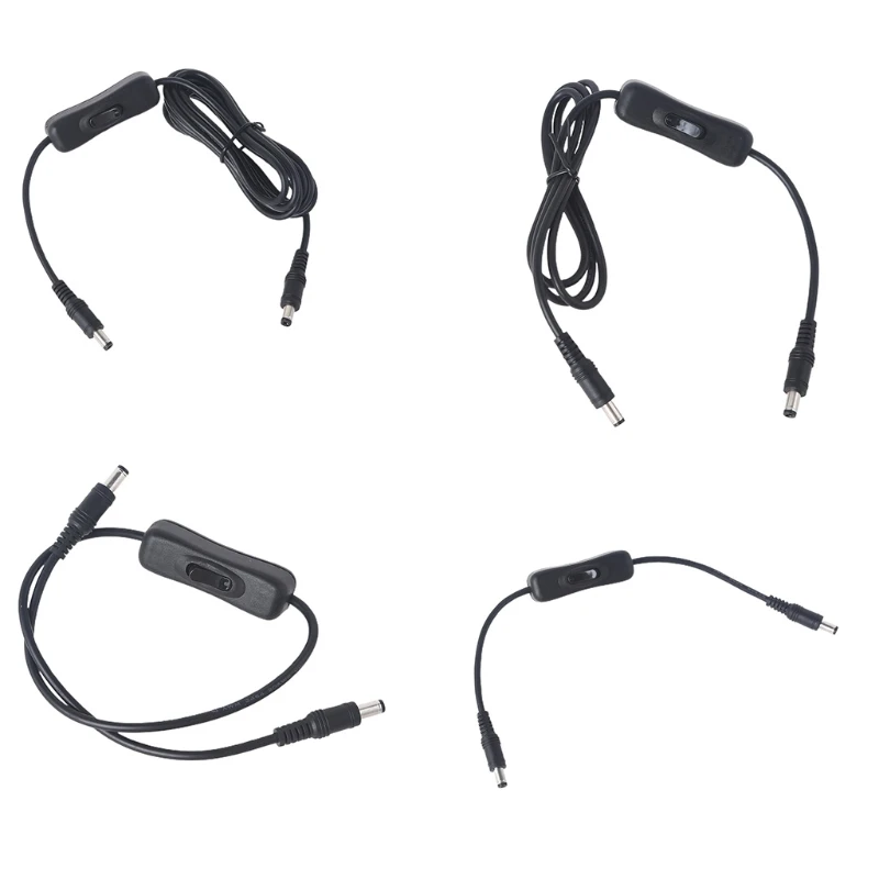 5,5x2,1 мм штекер-штекер шнур питания с переключателем для светодиодный одов/CCTV/автомобилей/мониторов и т. д. T21A