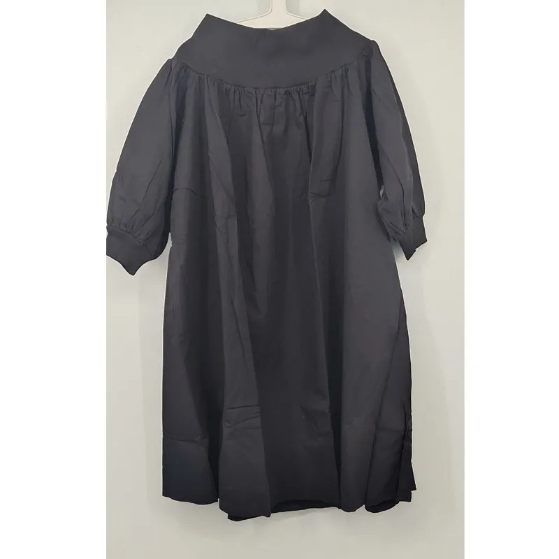 

YUERWANG Women Dress Slash Neck Off Shoulder Loose Casusl Long Black Shirt Dress Fashion Vintage Ladies Autumn Clothes 2021 New